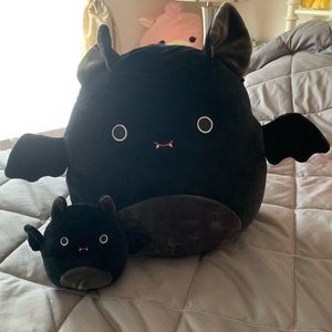 2 Squishmallows bats - 12” and 5”